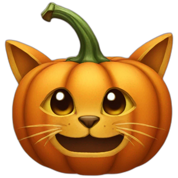 cat pumpkin face emoji
