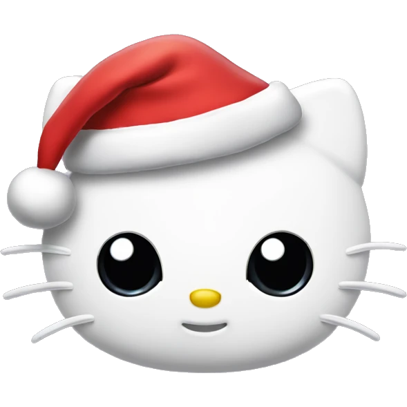 Hello kitty with a Santa hat emoji