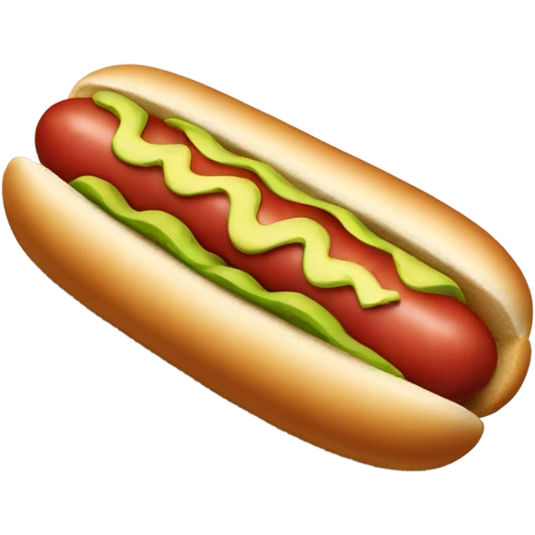 Hotdog with tomatoes avocado mayonaise emoji