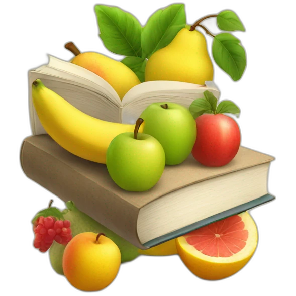 book fruits emoji