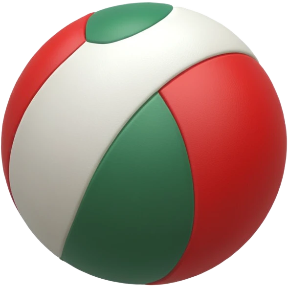 pilates ball with lines red white and green emoji