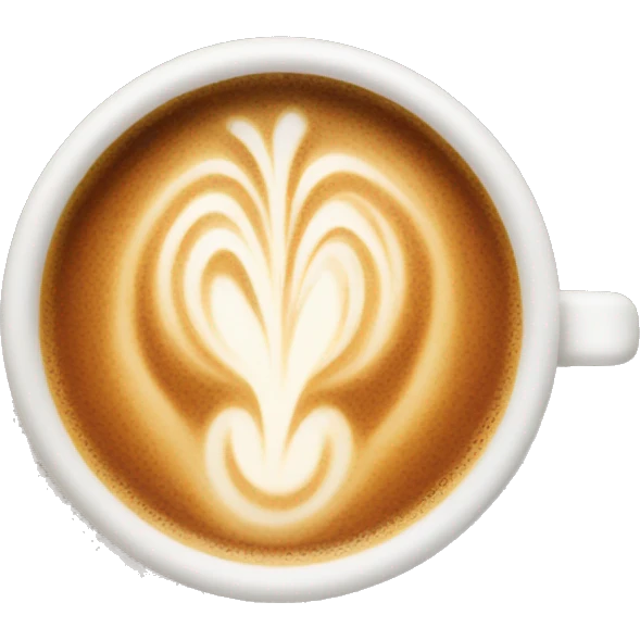 Hand holding a latte emoji