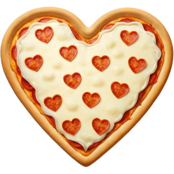 Heart shape pizza emoji