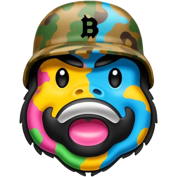 Сделай логотип Bape emoji