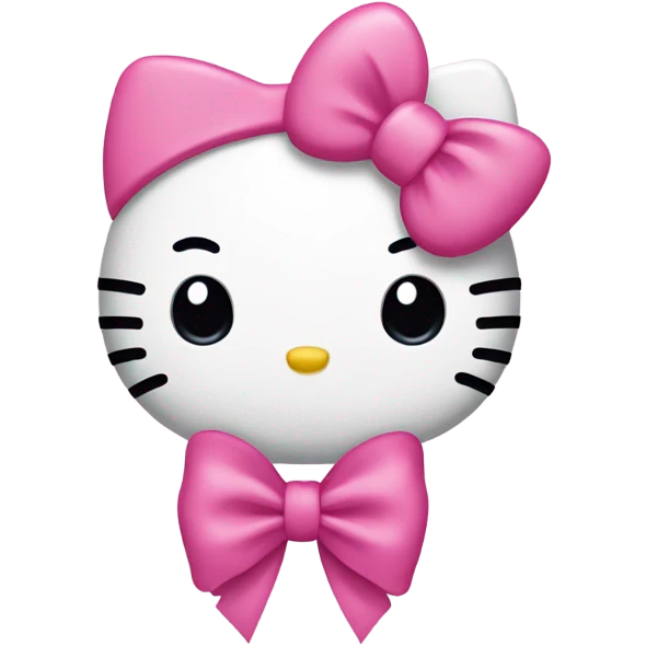 Hello kitty with bow  emoji