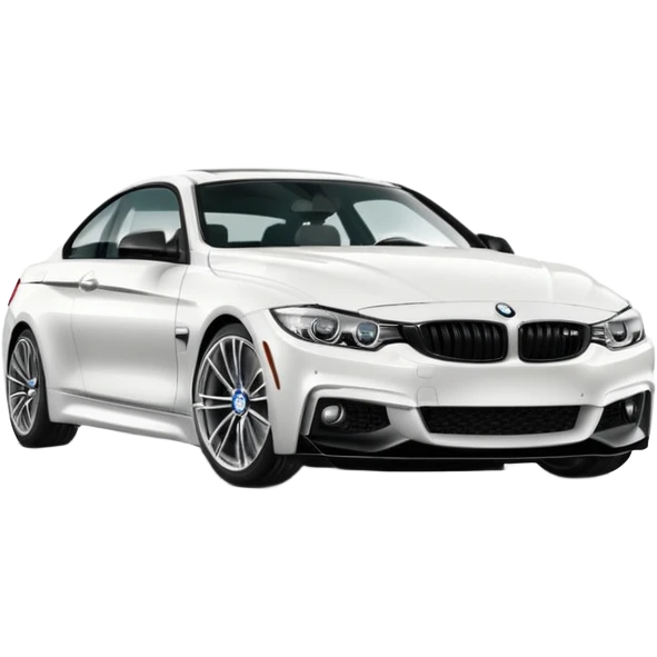 2016 white bmw 4 series with a black splitter and a small black fin  emoji