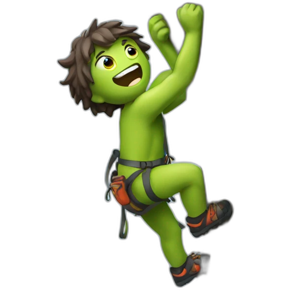 climbing monster emoji