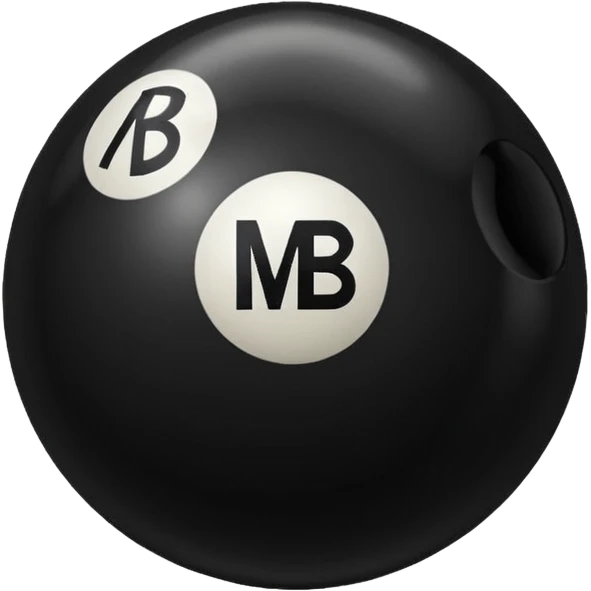 Black pull Ball with MB written on it. Nothing else no holes or anything. emoji