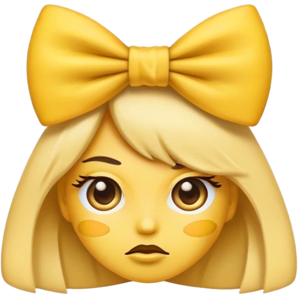 Side eye emoji with 2 bows emoji