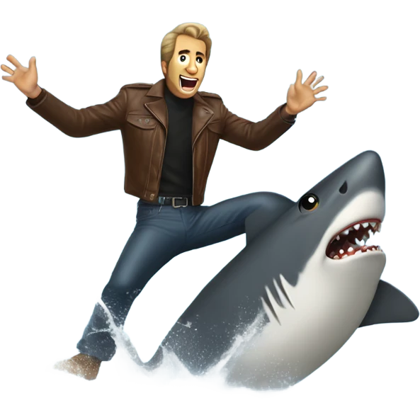 Fonzie jumping the shark emoji