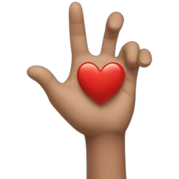 Coeur main emoji