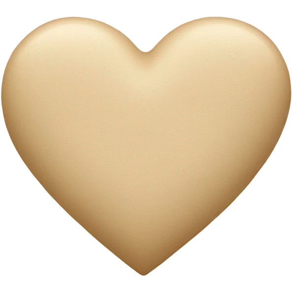 Beige heart emoji