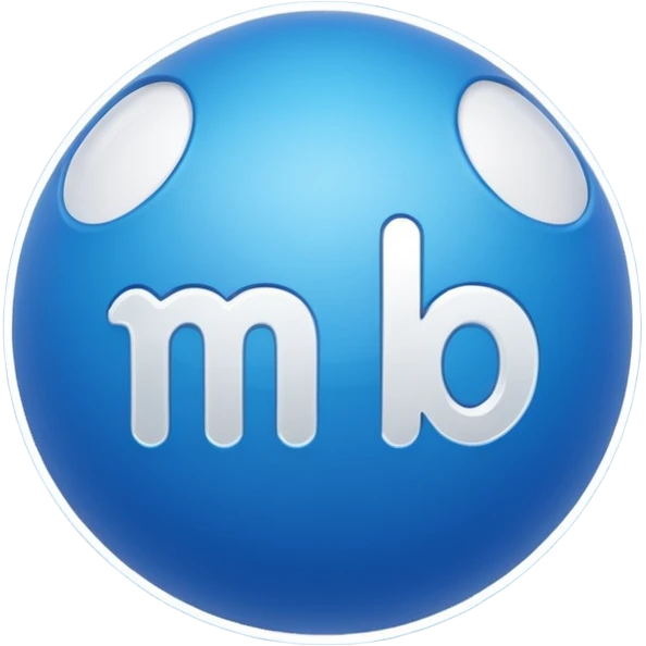 Pull-ball with MB written in the circle in on it emoji