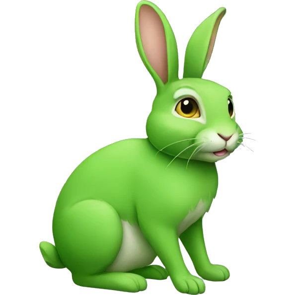 Green rabbit emoji