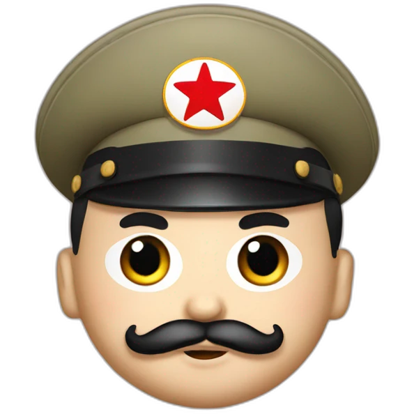 kim jong un with a moustache, dictator emoji