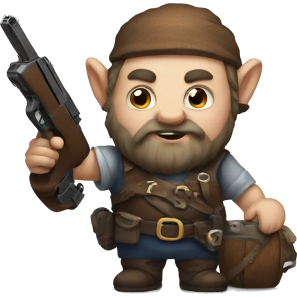 dwarf with a gun emoji