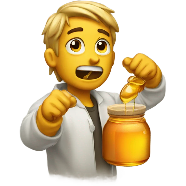 dude throwing up honey emoji
