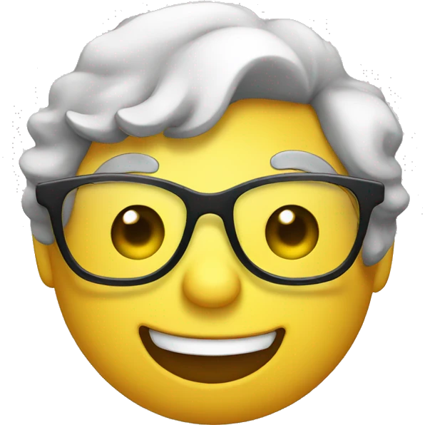 funny smiley with glasses emoji