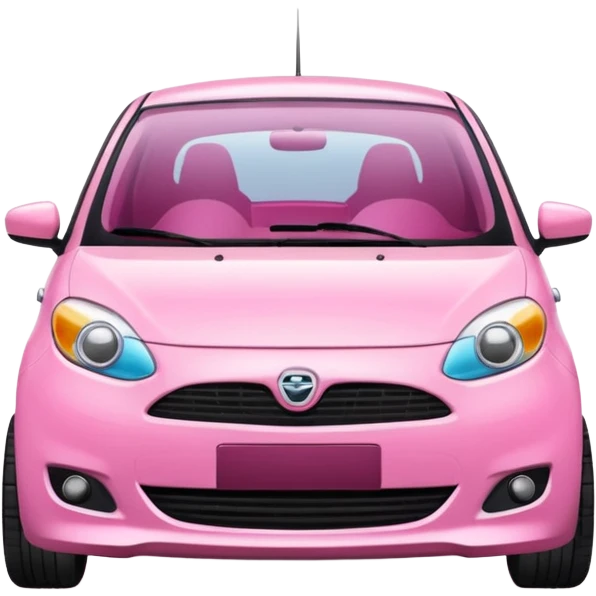 Create a pink hatchback car emoji