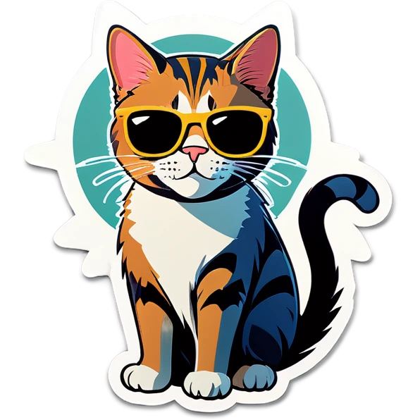 Cat with sunglasses emoji