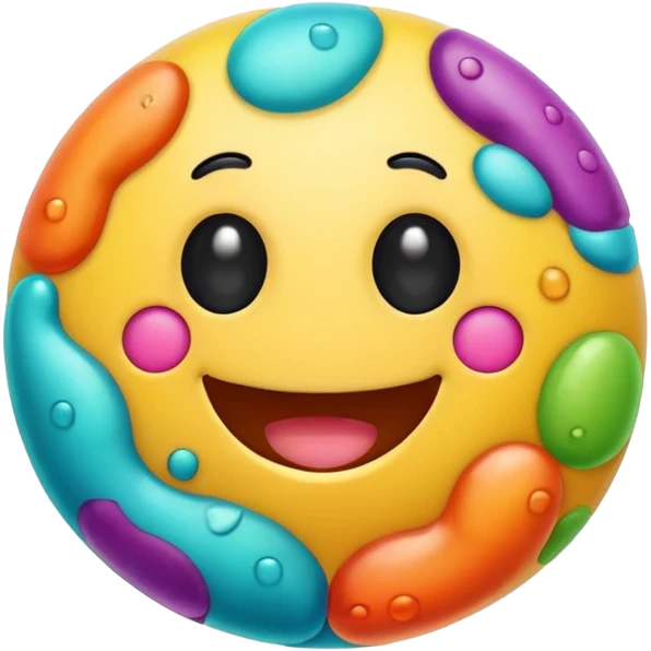 Happy microbe simple emoji