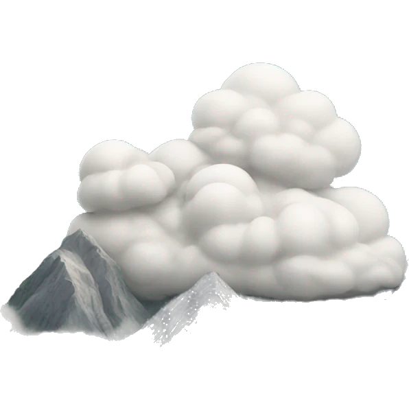 Cloud and mountain emoji
