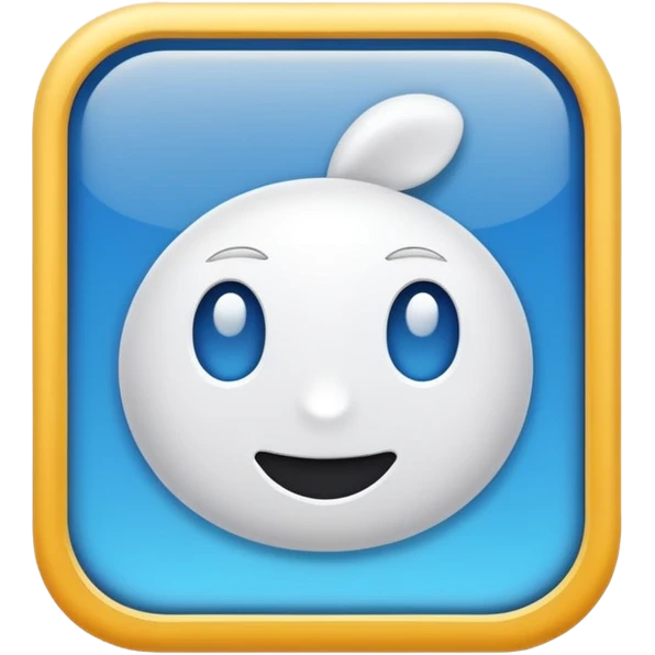 An app with a big text box emoji