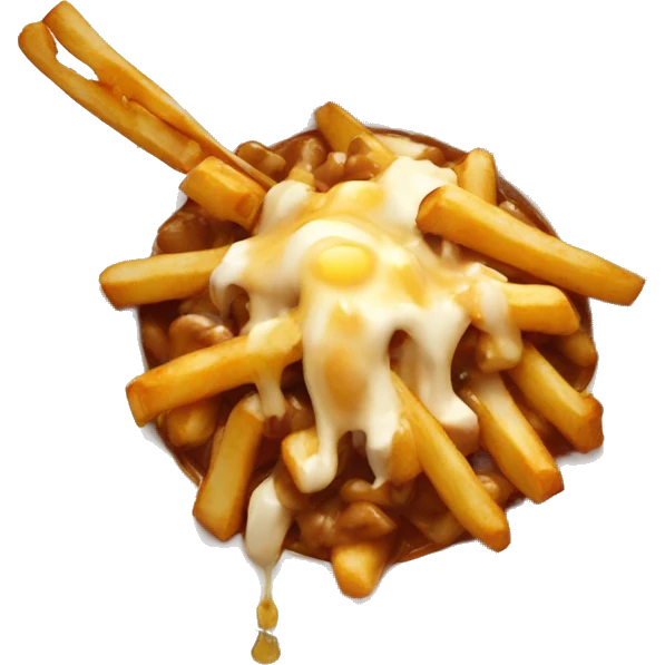 Poutine qui mange une poutine emoji