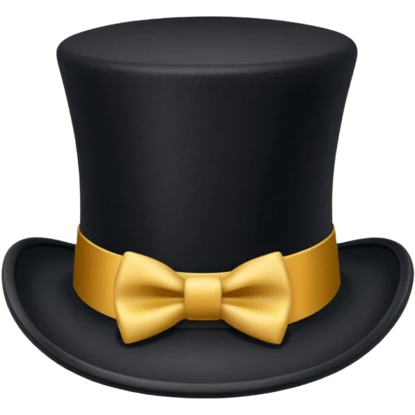 top hat with "$" print emoji