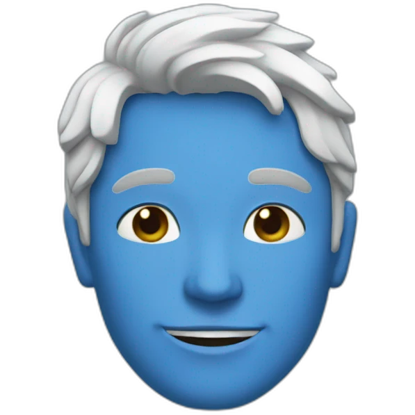 UN CHA BLEU emoji