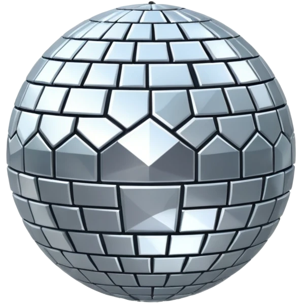Silver party ball emoji