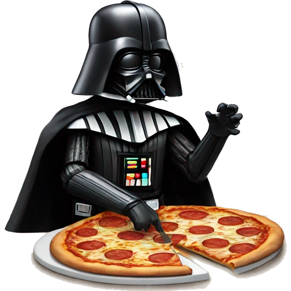Darth vader che mangia una pizza  emoji