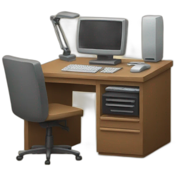 tiny-desk-with-computer-monitor emoji | AI Emoji Generator