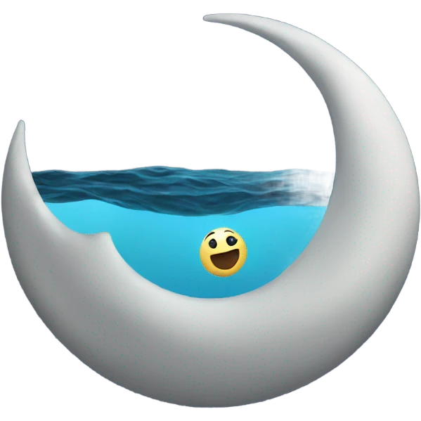 Moon swimming emoji