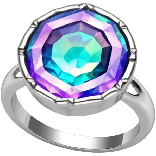 crystal geode ring emoji