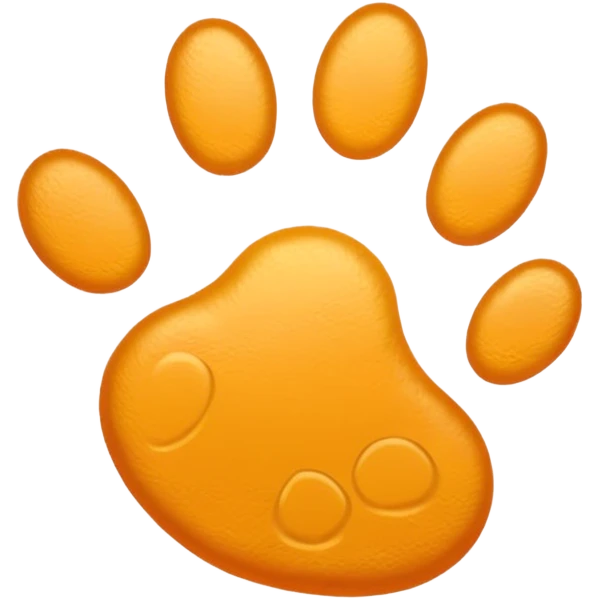 a very light pale yellow-orange pawprint emoji