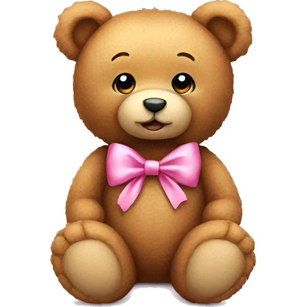 Teddybear with a pink bow emoji