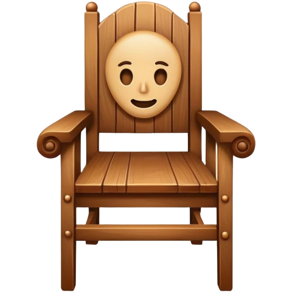 chair with a face on the seat emoji