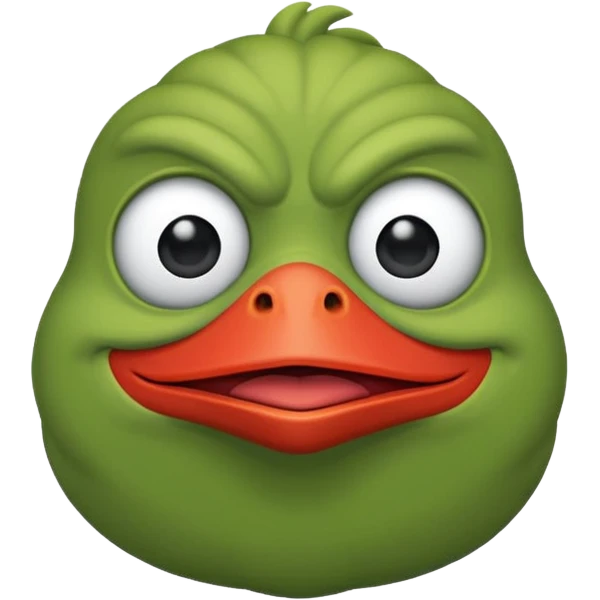 Ein Pepe emoji mit großen Muskeln  emoji
