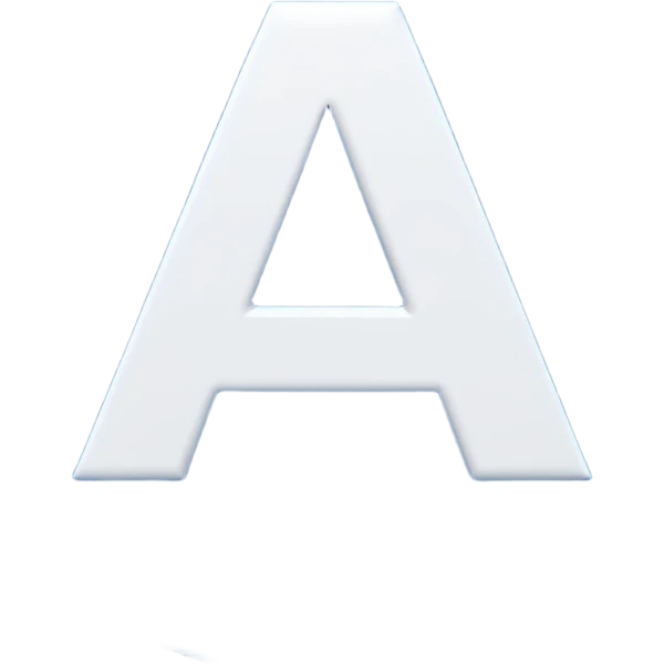 Blue circle with the letter A￼ emoji