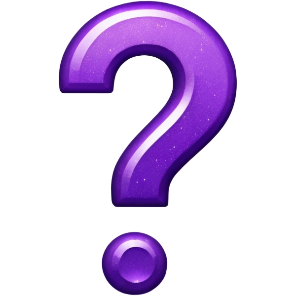 glitter purple question point emoji