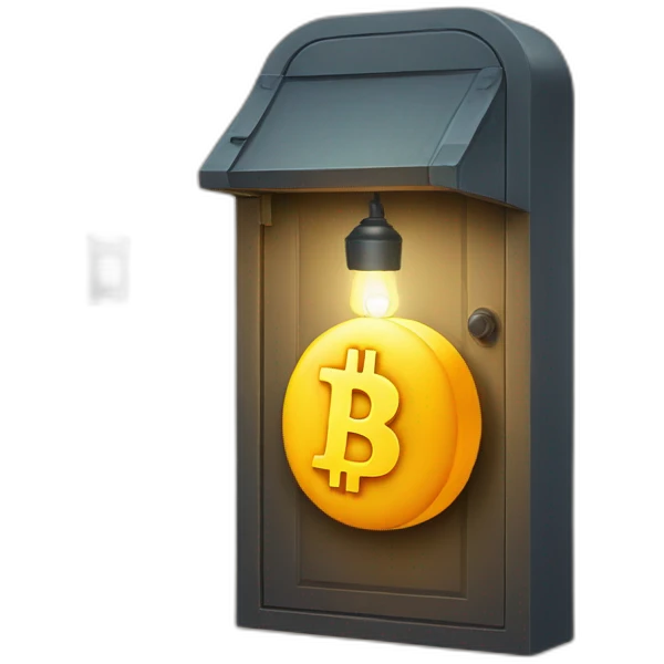 bitcoin lamp, door emoji