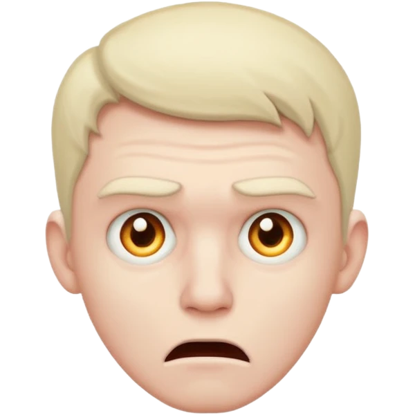 scared man looking to the right emoji