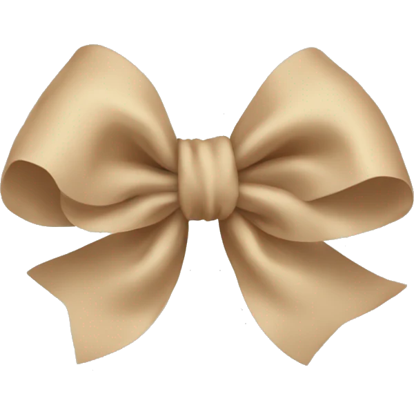 Beige bow emoji