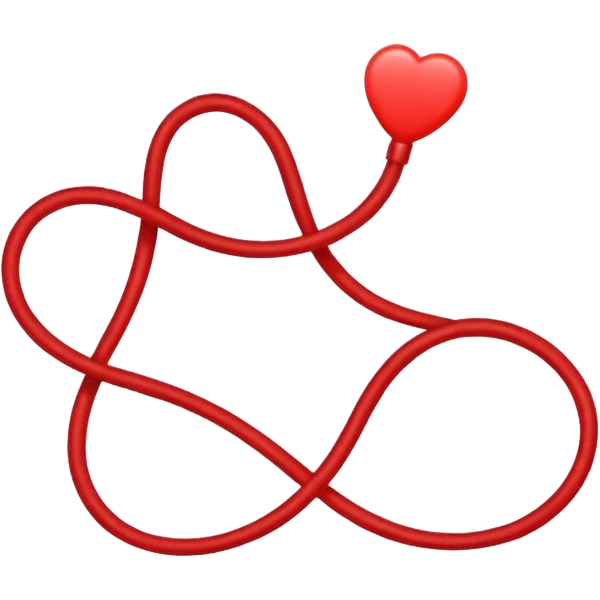 straight red string  emoji