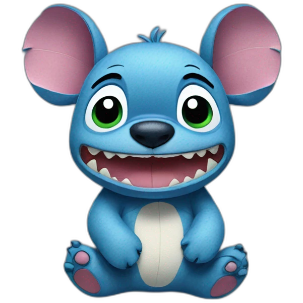 Stich with bear emoji