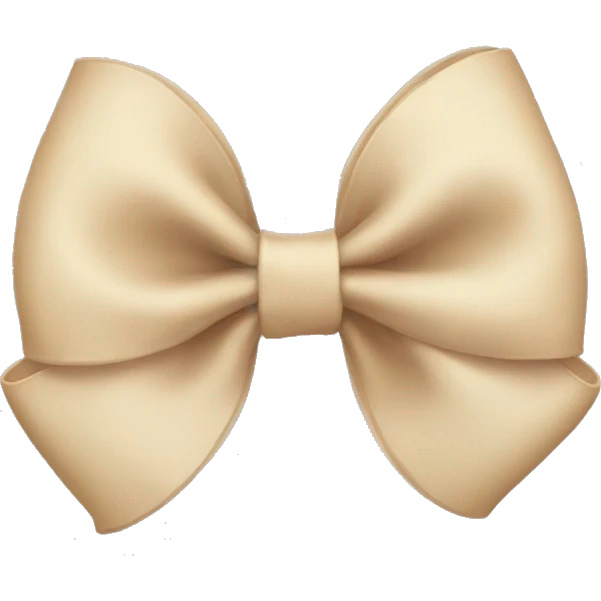 Beige bow emoji