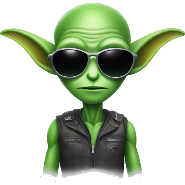 Alien with sunglasses emoji