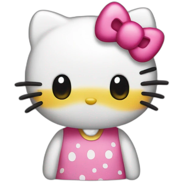 hello kitty without bow emoji