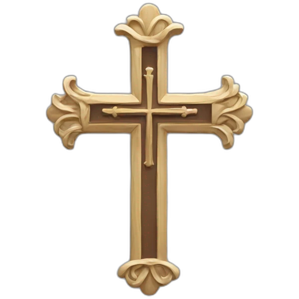 Minimal catholic cross emoji